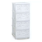 Комод ДЕКОР 4-х АЖУР белый РП-421