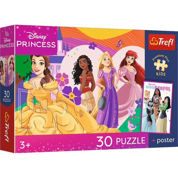 Pazl \ Puzzle \ Пазлы Puzzles - "30" - Trefl Premium Plus Kids - Princesses and friendship / Disney Princess