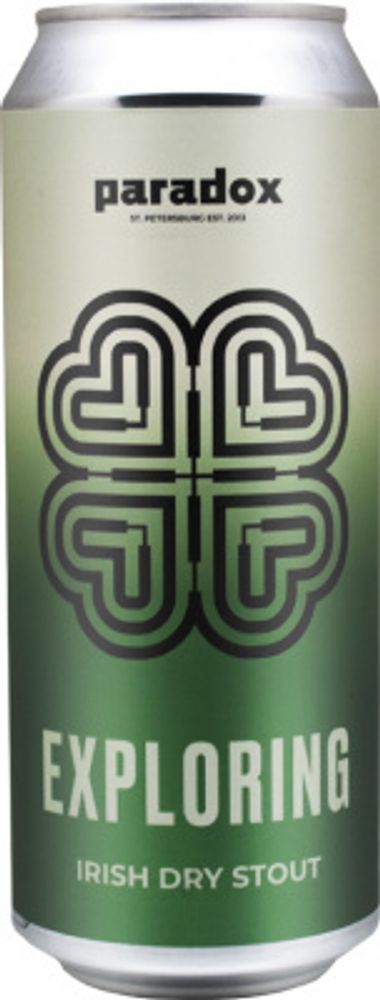Пиво Парадокс Эксплорин Айриш Драй Стаут / Paradox Exploring Irish Dry Stout 0.5л - 10шт