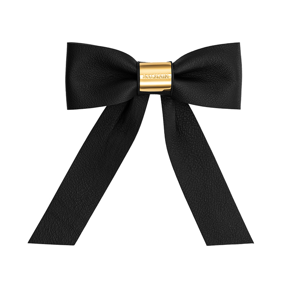 Balmain Hair Заколка Заколка-бант большой кожаный Limited Edition Barrette Bow FW21
