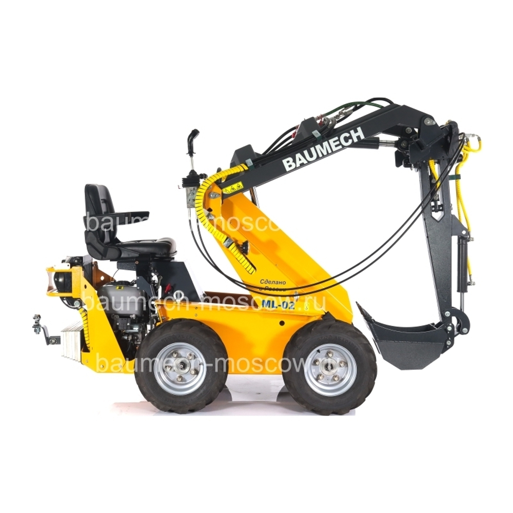 Baumech ML-02 Экскаватор лопатковый с поворотным механизмом, глубина копания 135см, ширина ковша 25см, высота выгрузки 290см
