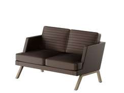 Алдо Диван двухместный ALD-02L Линкольн 221/Металл Капучино 1430*875*890