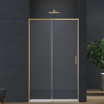 Душевая дверь Софт 2 (Soft 2) VDS-3SO2130CLG, 1300, брашированное золото, стекло прозрачное