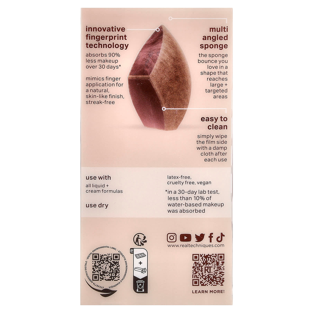 Real Techniques, спонж для макияжа, 1 шт.