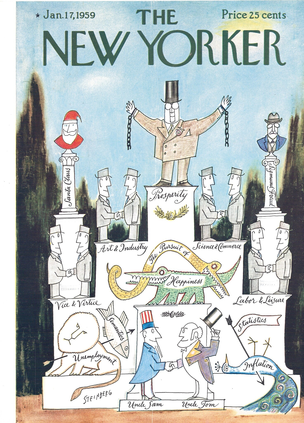 Журнал The New Yorker 17-01-1959, обложка