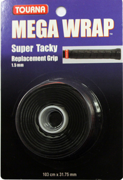 Намотки теннисные базовая Tourna Mega Wrap black 1P