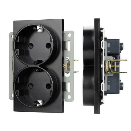 Механизм электрической розетки SCT-MEUD-PL-BK (250V, 16A) (Arlight, -) 043765
