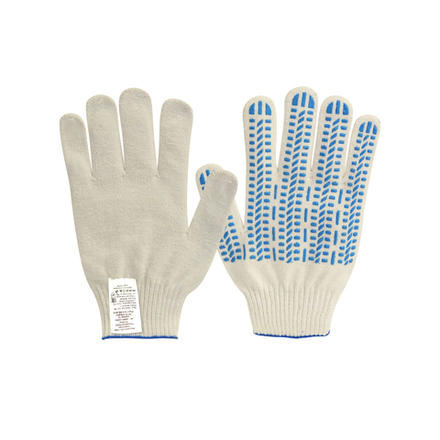 Перчатки х/б с ПВХ "ПРОТЕКТОР-ЛЮКС" 10 кл,.р.22, вес 63гр.,ручной оверлок