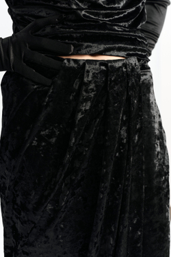 Юбка бархат 1271 черный