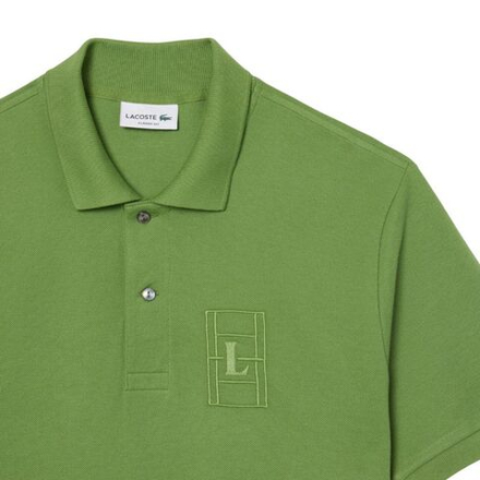 Теннисное поло Lacoste Classic Fit Embroidery Detail Petit Piqu_ Shirt - green