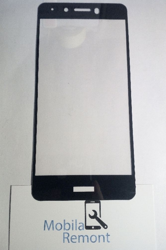 Защитное стекло &quot;С рамкой&quot; для Huawei Honor 6C Черное