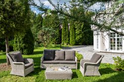 "Гляссе" лаунж-зона из искусственного ротанга, цвет бежевый