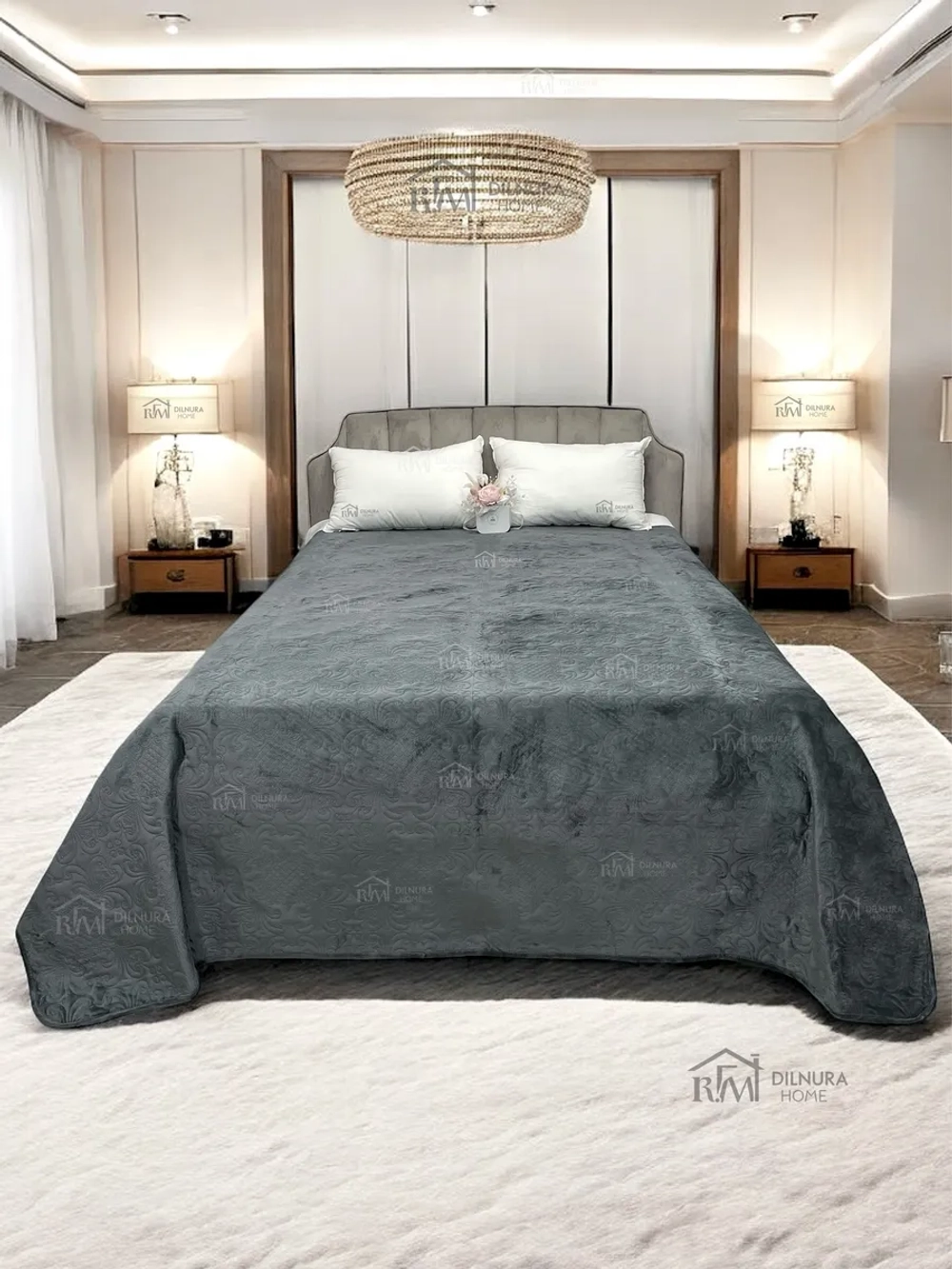 Покрывало 220х240 стеганое для кровати и дивана