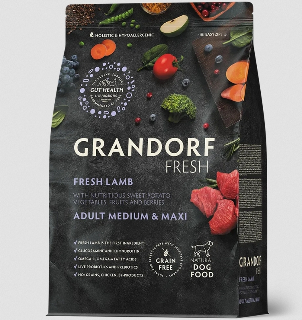 GRANDORF FRESH Ягненок с бататом для средних и крупных пород