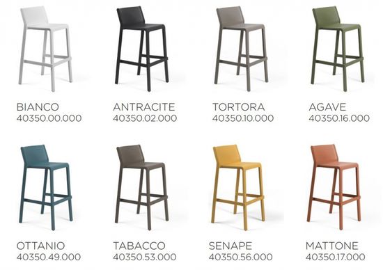 Стул пластиковый барный Trill Stool Nardi цвет тортора