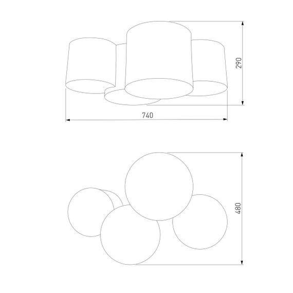 Потолочный светильник TK Lighting 4393 Mona Gray