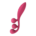 Розовый тройной вибромассажер 22,2см Satisfyer Tri Ball 1