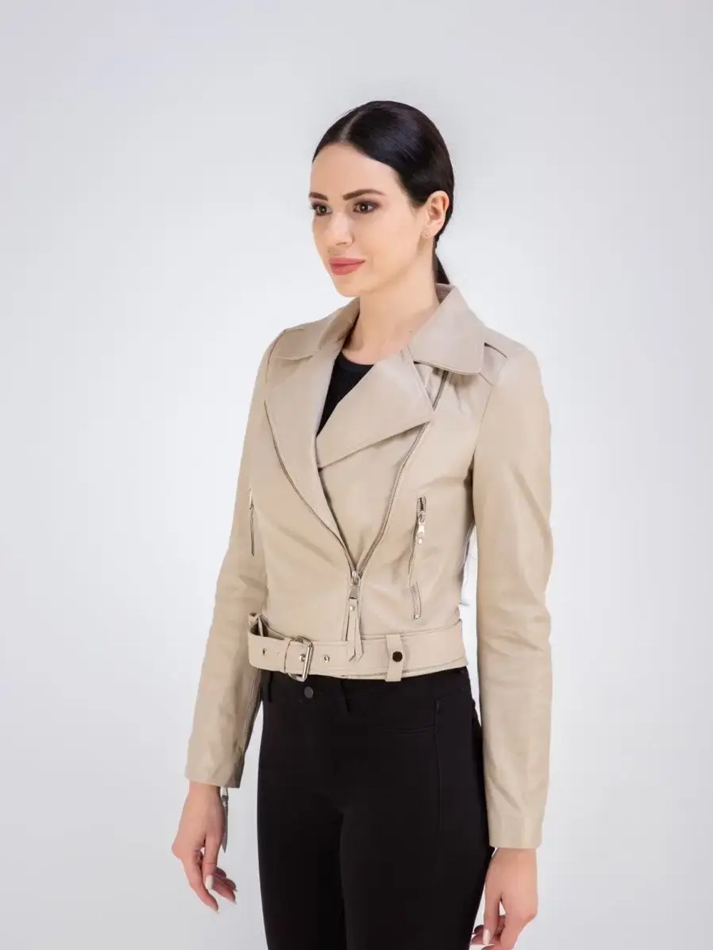 Косуха кожаная куртка демисезонная