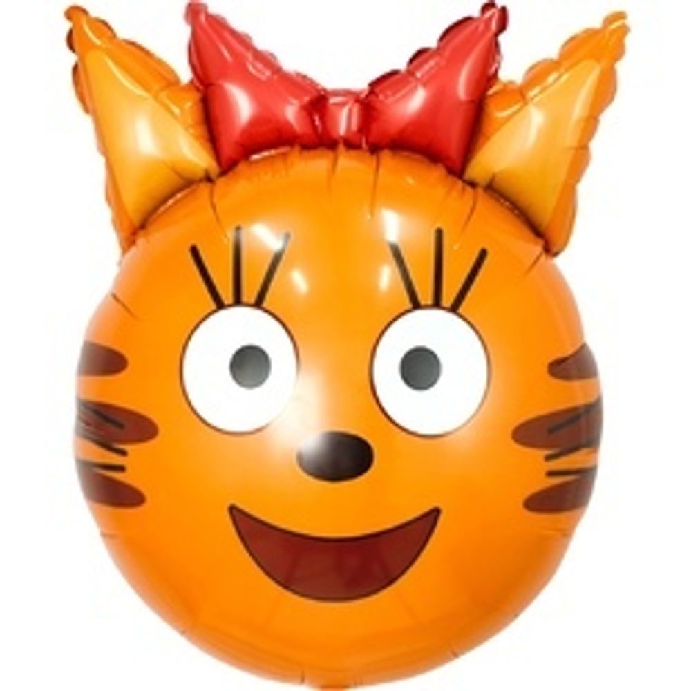 Шар (19"/48 см) Фигура, Голова, Три Кота, Карамелька