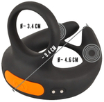 Черный вибростимулятор мошонки RC Scrotum Stimulator with Vibration