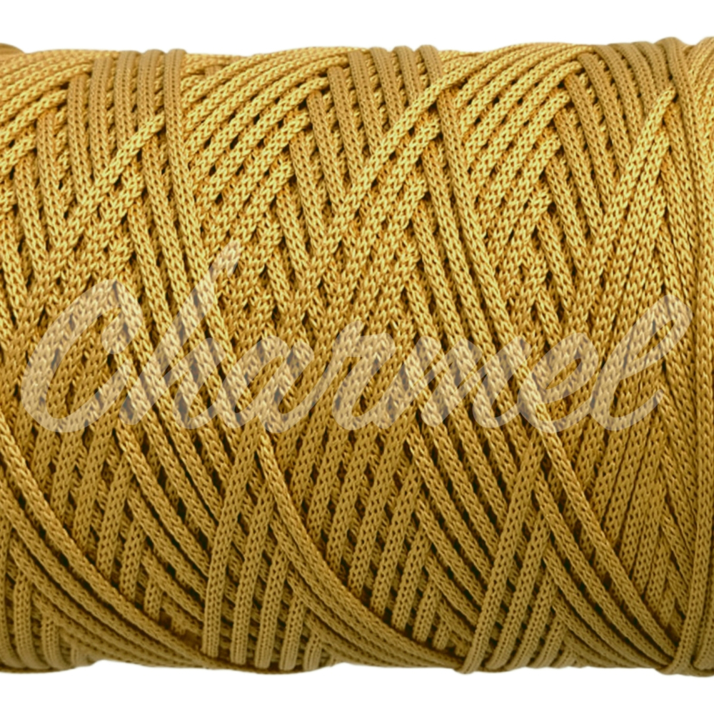 Gold polyester cord 2 mm