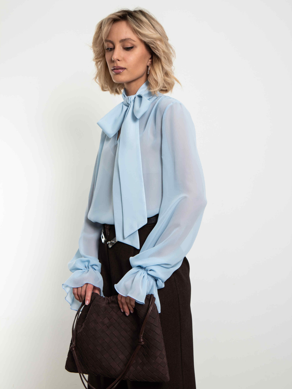 Блуза Элегия (голубой)