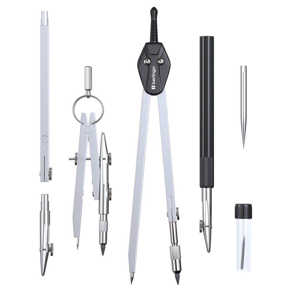 Готовальня 7 предметов, циркуль 135мм Berlingo Expert, пластиковый футляр