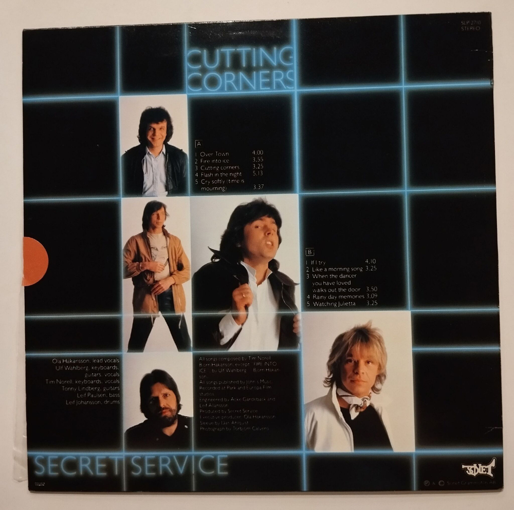 Винтажная виниловая пластинка LP Secret Service Cutting Corners (Sweden 1982)