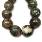 Яшма зеленая 24 мм, бусины - шарики