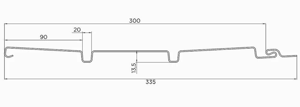 Софит FineBer Extra Acrylic полностью перфорированный Могано 3000х300 мм