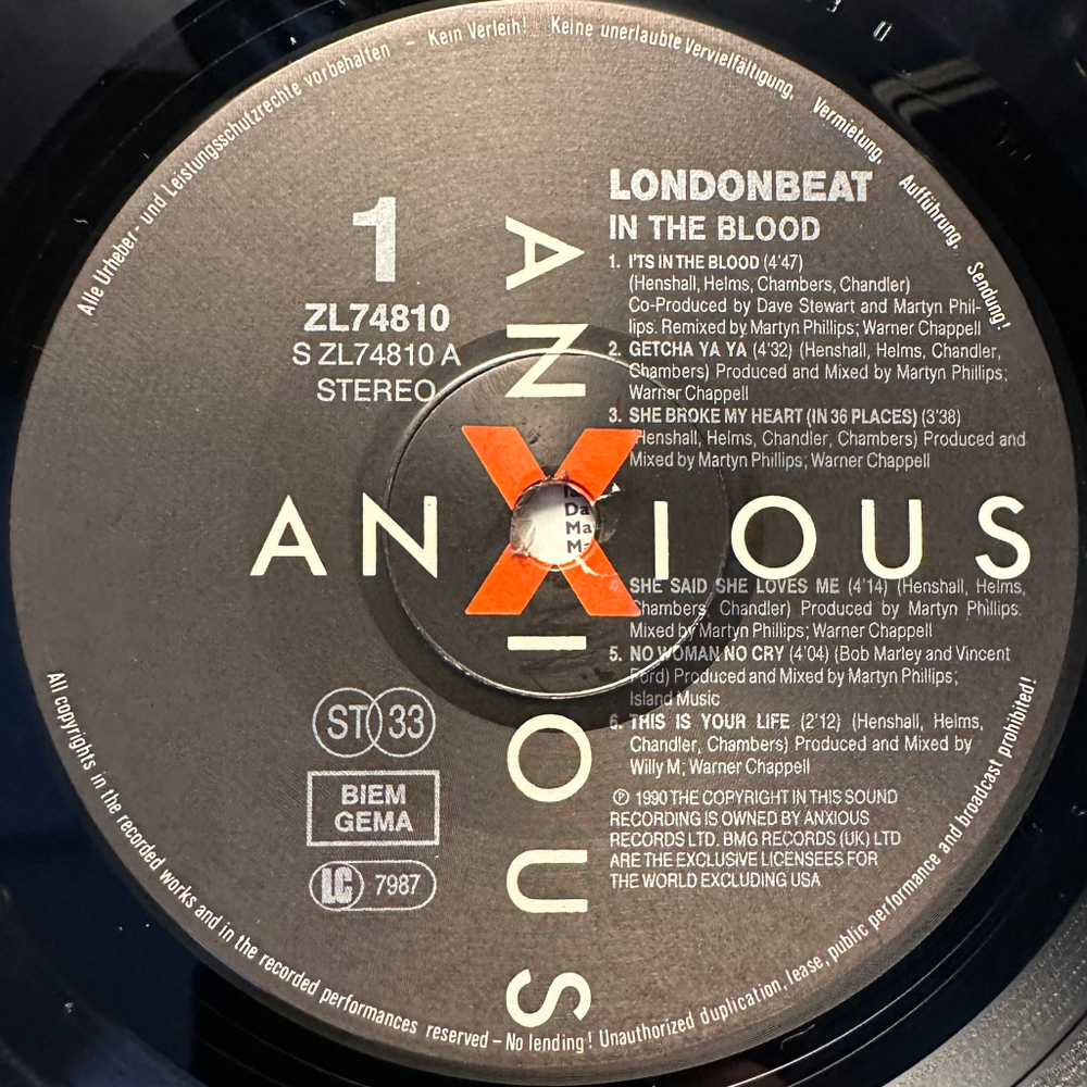 Londonbeat - In The Blood (Европа 1990г.)