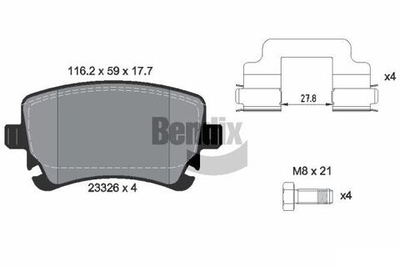 BENDIX Braking - BPD1286-BEN - Brake Pad Set, disc brake