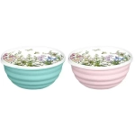 Миска Latina 2,1л с крышкой с декором Цветущий луг, Микс