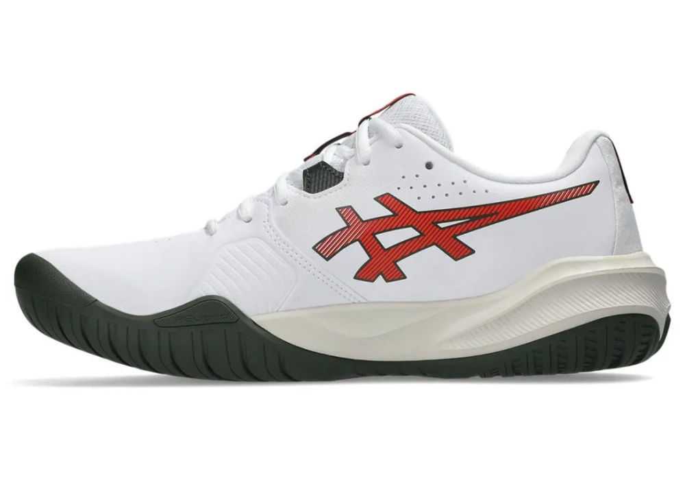 Мужские кроссовки теннисные Asics Gel-Challenger 15 - white/cherry tomato
