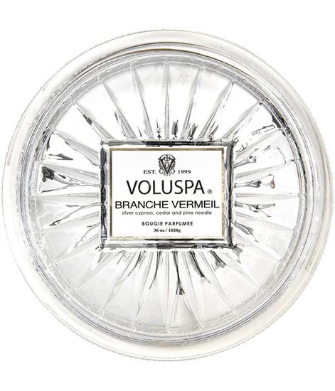 Край позолоченного серебра, свеча в большом стеклянном подсвечнике с крышкой, Voluspa