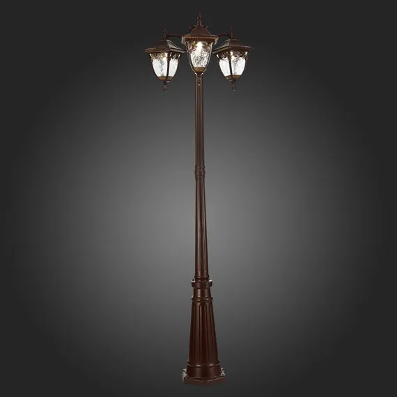 SL083.705.03 Светильник уличный наземный ST-Luce Кофейный/Кофейный, Прозрачный E27 3*60W CHIANI