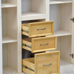 Тумба в гостиную Ландхаус 130х38х130 см, белый комод из массива сосны с 3 ящиками