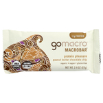 GoMacro, MacroBar®, протеиновое наслаждение, арахисовая паста и шоколадная крошка, 12 батончиков по 69 г (2,4 унции)