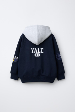 ZARA ТОЛСТОВКА С КАПЮШОНОМ YALE UNIVERSITY™, МОРСКОЙ СИНИЙ