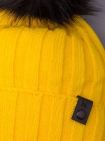 Шапка детская зимняя вязаная с помпоном и снуд