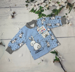 Кофта "Зайка в травке" дл.рукав (Карапуззики) футер (Размер: 80)