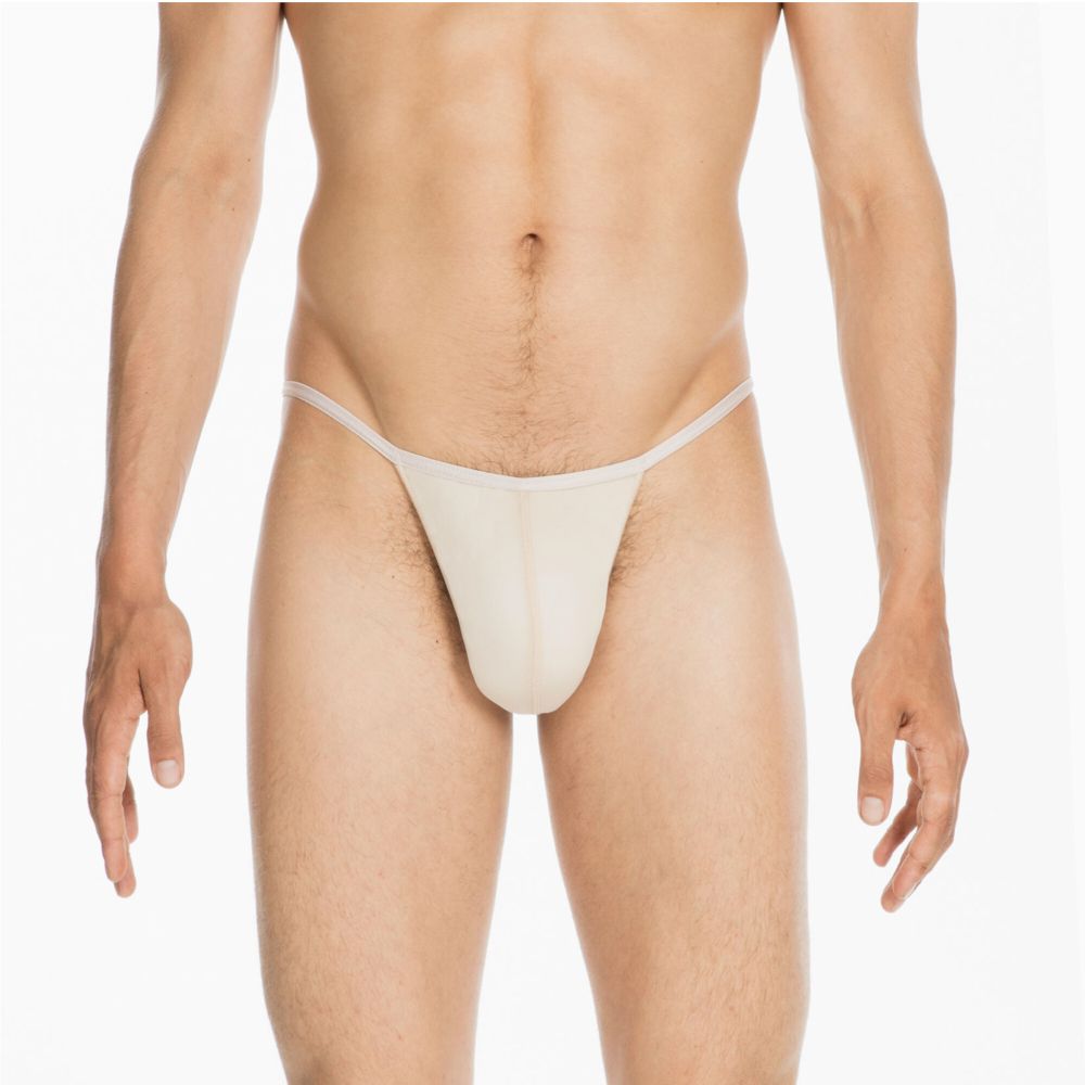 Мужские трусы стринги бежевые HOM PLUME G-String 359931_4000DT