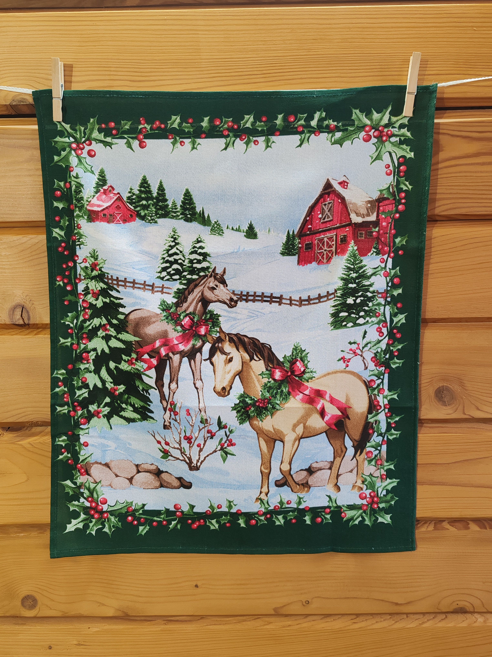 Набор полотенец "Волшебство Нового года", 3шт, рогожка