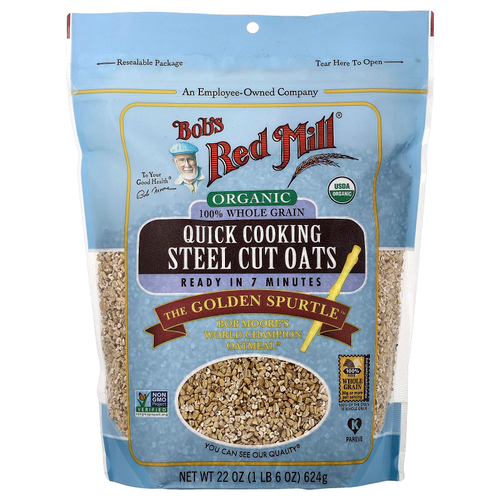Bob's Red Mill, органический овсяные хлопья быстрого приготовления, 624 г (1 фунт 6 унций)