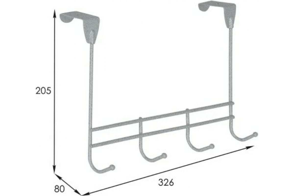 ВЕШАЛКА НАДВЕРНАЯ ЗМИ НОТА 4 БЕЛОЕ СЕРЕБРО ВНД 309 БС