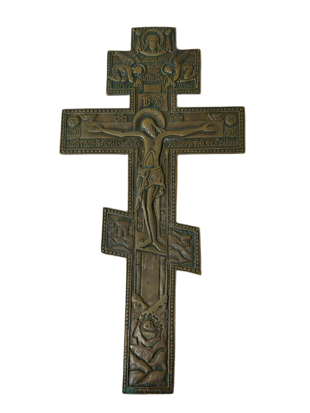 Большой поморский (старообрядческий) киотный крест - 19 в