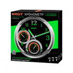 Светящиеся настенные метеочасы, RST77723, плавный ход, d-35см, металл