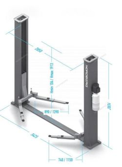 NORDBERG (N4121A-4T_380) Подъемник 2-стоечный 4 т, асимметричный, 380 В
