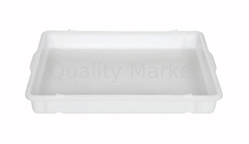 Лоток для теста 650х430х80 мм без крышки белый ПП