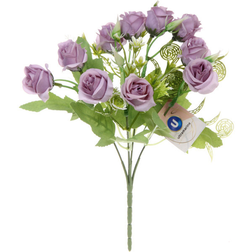 Искусственные цветы «Летняя фантазия» Розы 30см цвет сиреневый